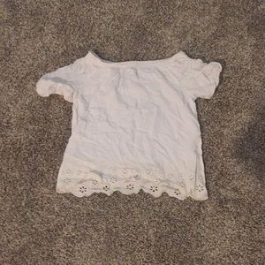 White off the shoulder shirt